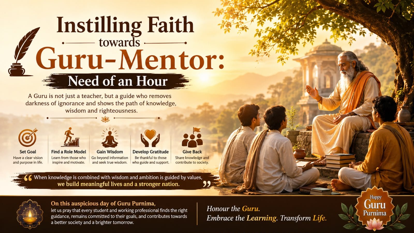 Instilling Faith Towards Guru–Mentor: The Need of the Hour